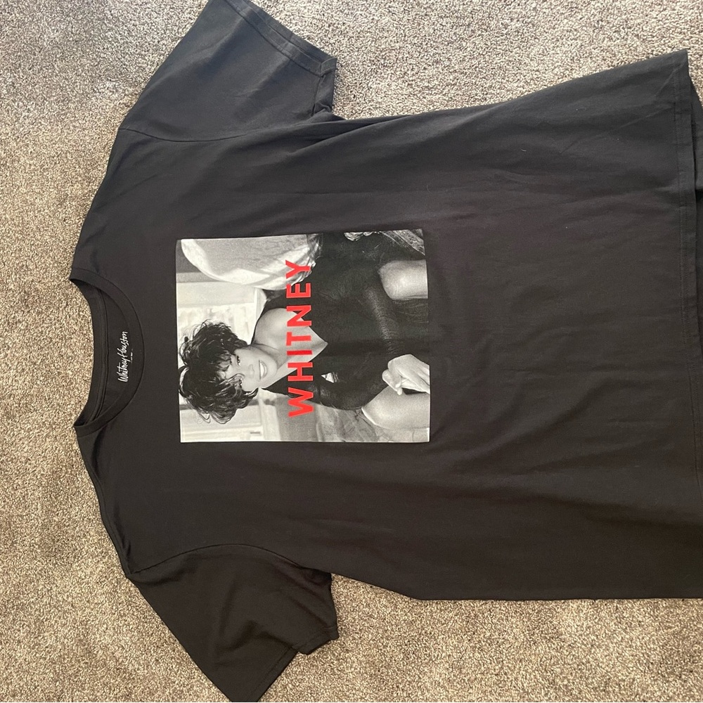 Whitney Houston Graphic Black T-Shirt